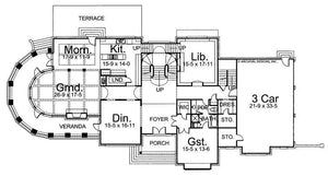 chateau melliant house plan - archival designs house plans, floor plan