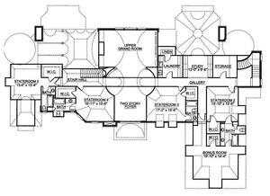 chateau de la ravinere house plan - archival designs house plans, floor plan