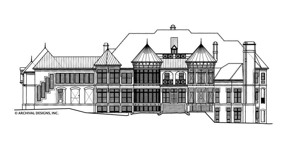 Chateaubriand House Plan - Elevation Rear