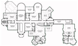 chateaubriand house plan - archival designs house plans, floor plan