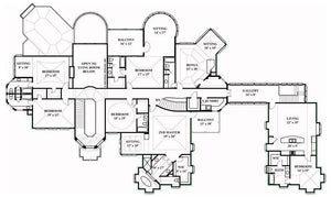 chateaubriand house plan - archival designs house plans, floor plan