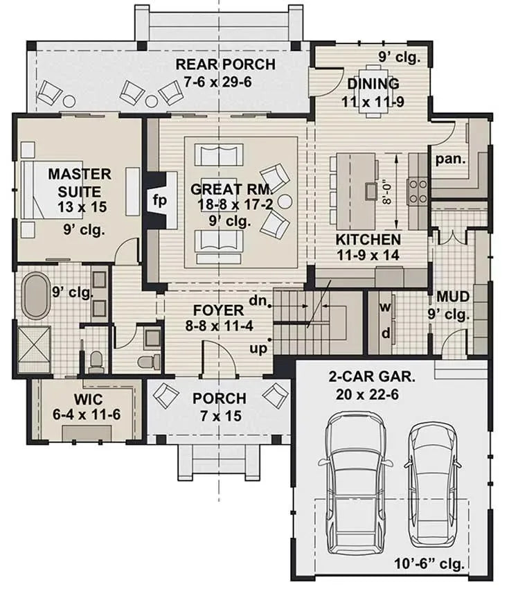 Cherry Pond Farm House Plan - Archival Designs House Plans, floor plan