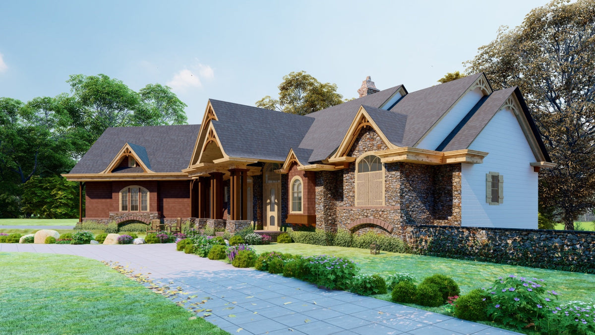 Chestatee River Cottage House Plan-Front View
