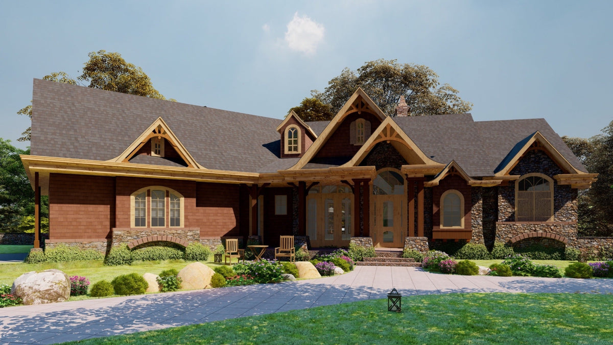 Chestatee River Cottage House Plan-Front View