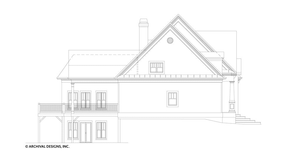 Chesterfield House Plan - Left Elevation