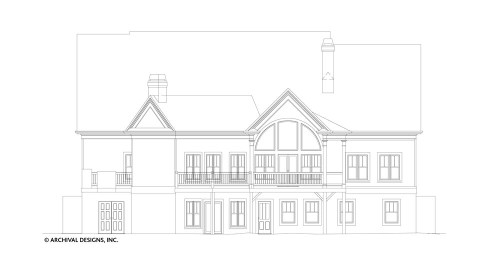 Chesterfield House Plan - Rear Elevation