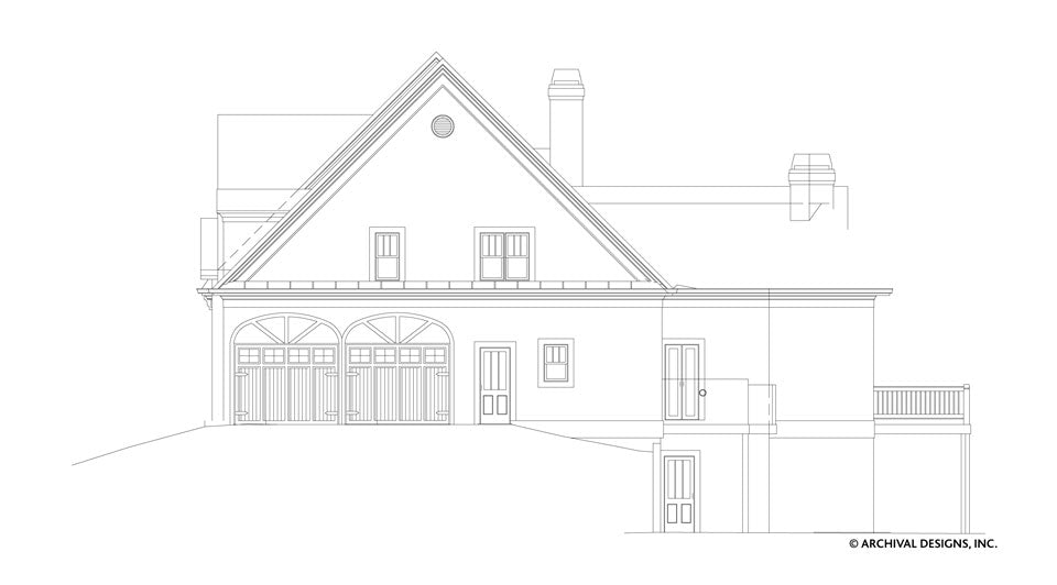 Chesterfield House Plan - Right Elevation