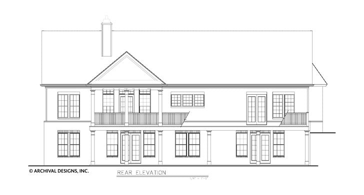 Clarita House Plan -Elevation Rear