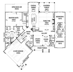 clarita place house plan - archival designs house plans, floor plan