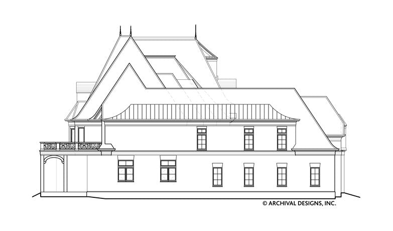 Corrineaux Estate House Plan - Elevation Left