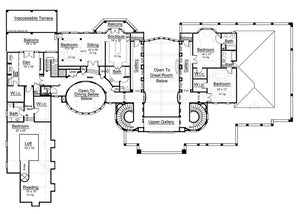 corrineaux estate house plan - archival designs house plans, floor plan
