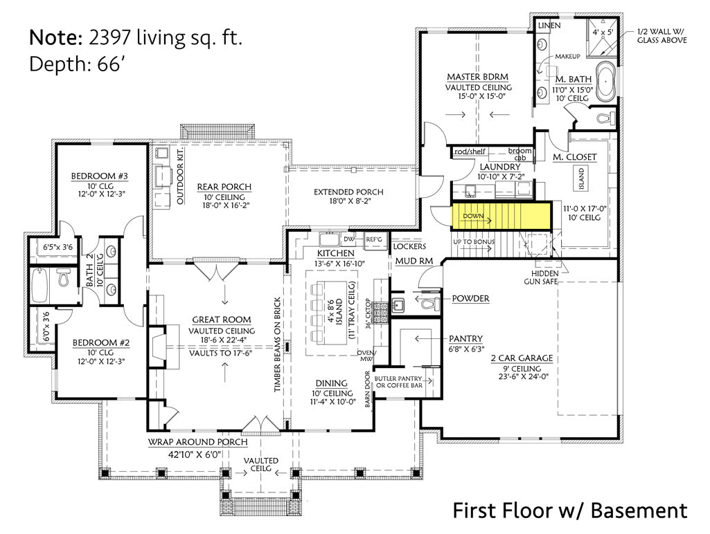 Cottageville Basement Floor Plan