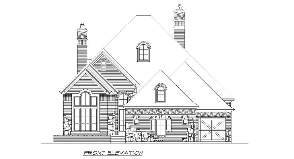 Crystal Lake House Plan -Elevation Front