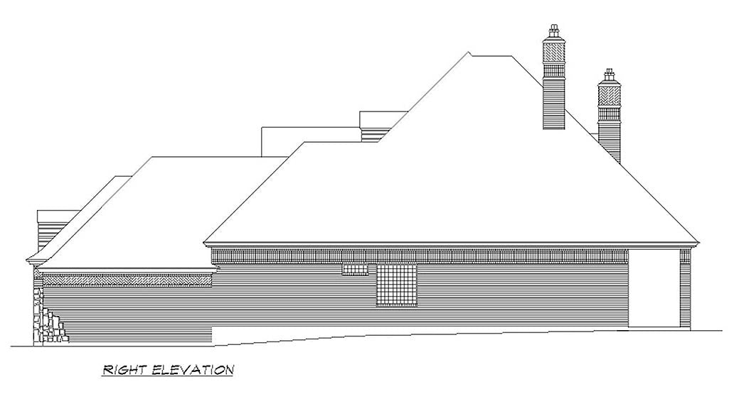 Crystal Lake House Plan -Elevation Right