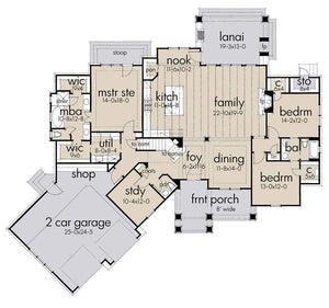 crystal pines house plan - archival designs house plans, floor plan