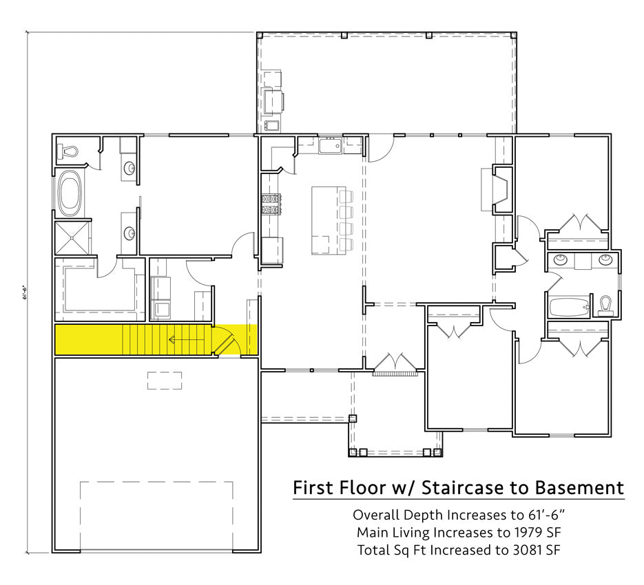 Deer Run Floor Plan-First Floor Basement