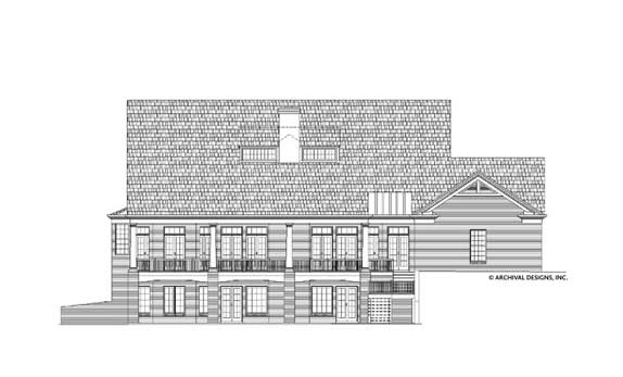Deerfield House Plan-Elevation Rear