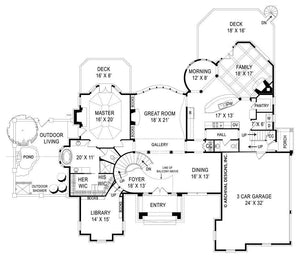 di medici place house plan - archival designs house plans, floor plan