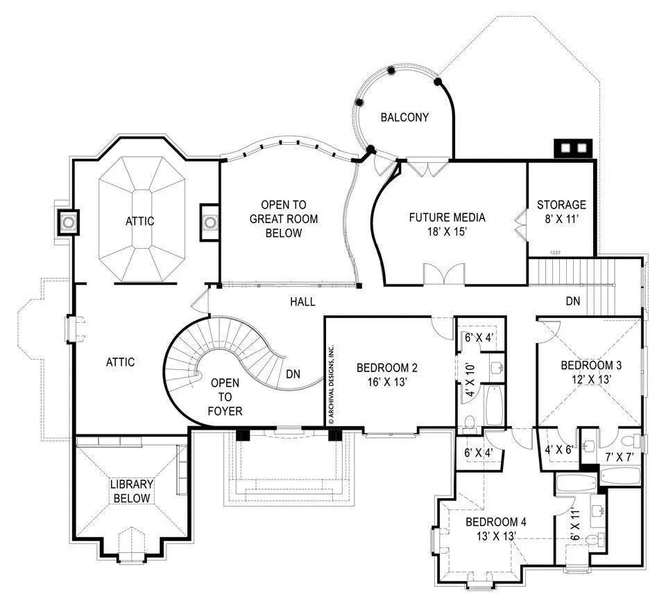 Di Medici Place House Plan - Archival Designs House Plans, floor plan