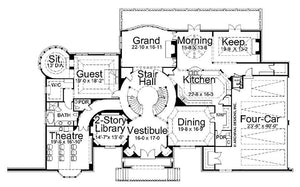 dysart castle house plan - archival designs house plans, floor plan