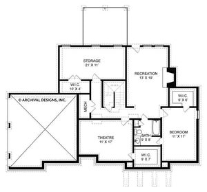 eastcote place house plan - archival designs house plans, floor plan