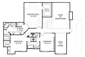 eastcote place house plan - archival designs house plans, floor plan