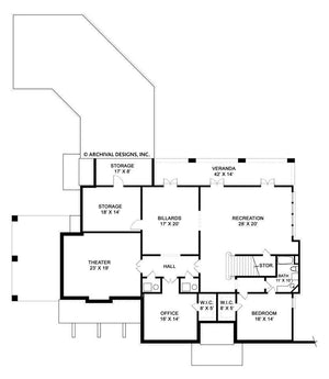 english house plan - archival designs house plans, floor plan