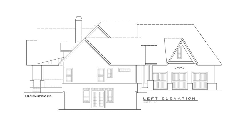 Fairhope House Plan Left Elevation