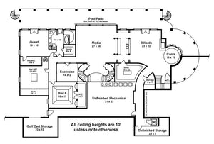 fountainbleau house plan - archival designs house plans, floor plan