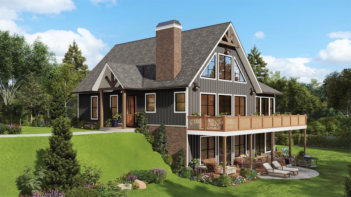 Pine Lake Cottage House Plan - Front Right