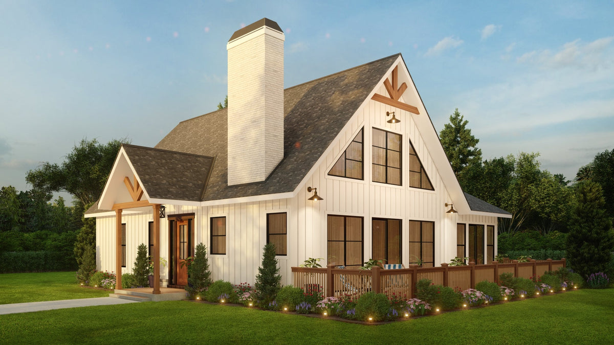 Pine Lake Cottage House Plan - Front View