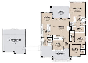 gaines mill cottage house plan - archival designs house plans, floor plan