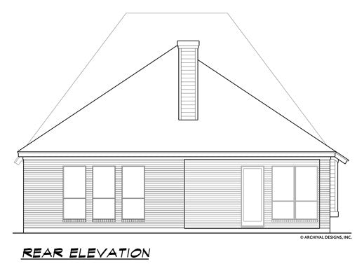 Granite Peak House Plan - Rear Elevation