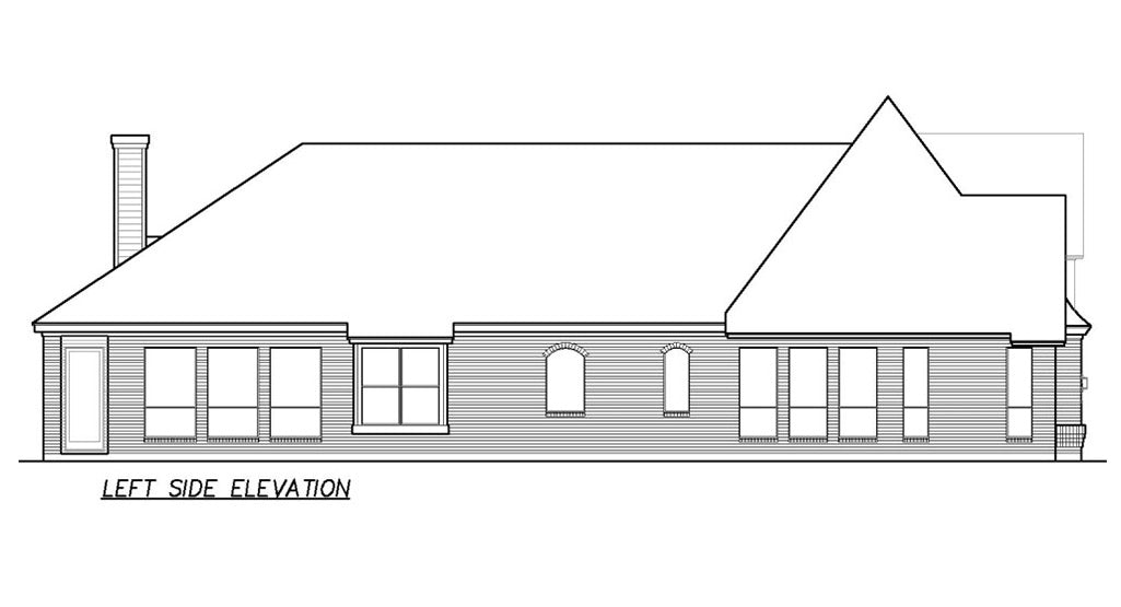 Granite Ridge House Plan - Elevation Left