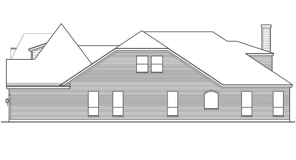 Granite Way House Plan - Elevation Right