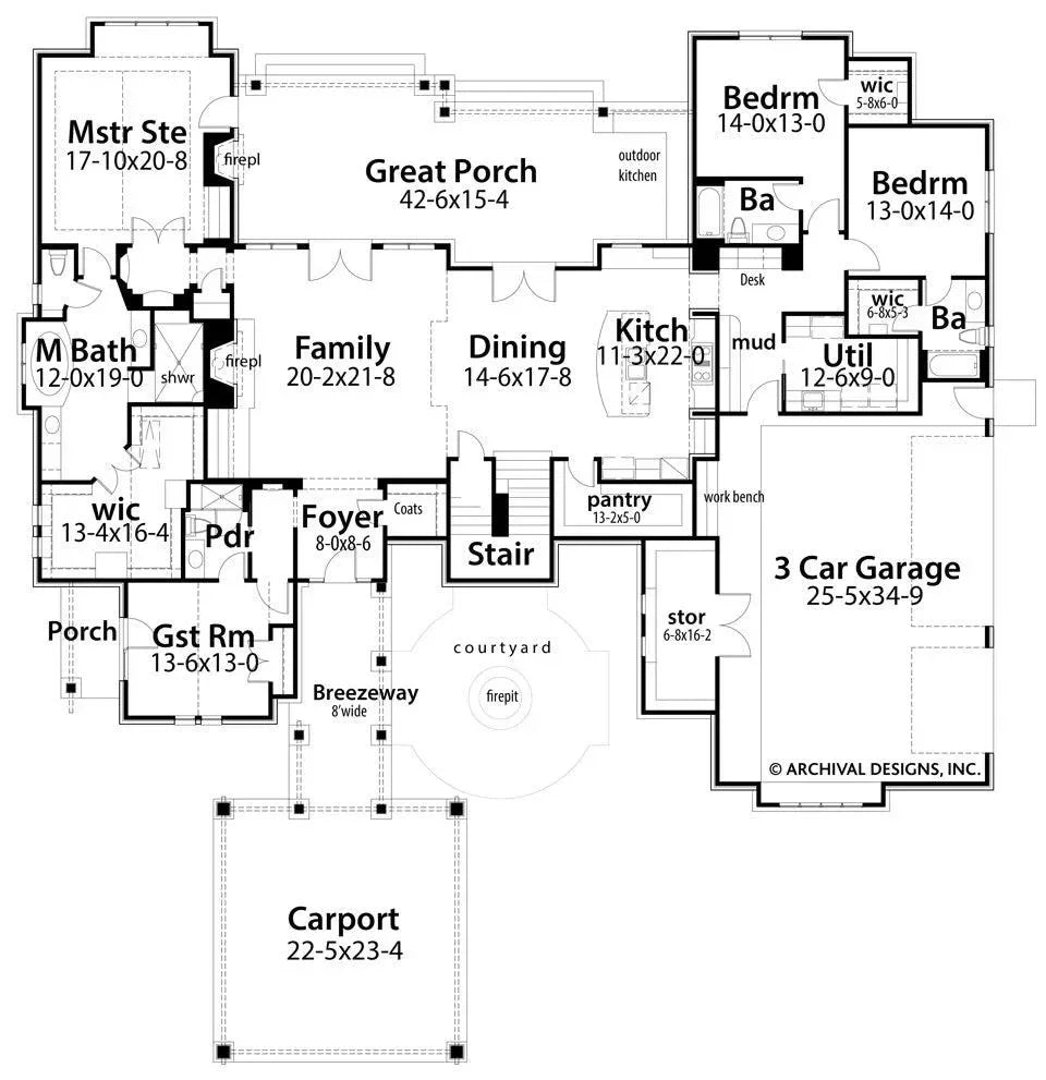 Grazia Del Signore House Plan - Archival Designs House Plans, floor plan