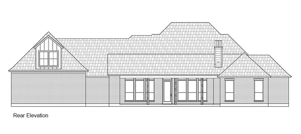 Hawthorne House Plan - Elevation Rear