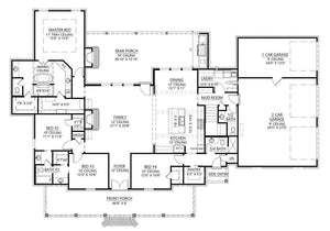 hawthorne house plan - archival designs house plans, floor plan