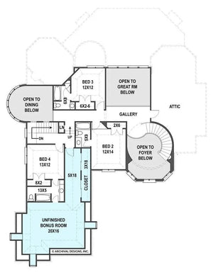 hennessey house plan - archival designs house plans, floor plan