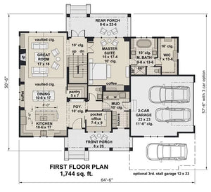 hidden brook farm house plan - archival designs house plans, floor plan