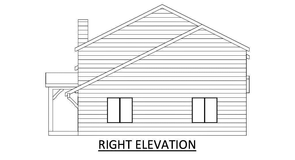 Hillside House Plan - Elevation Right
