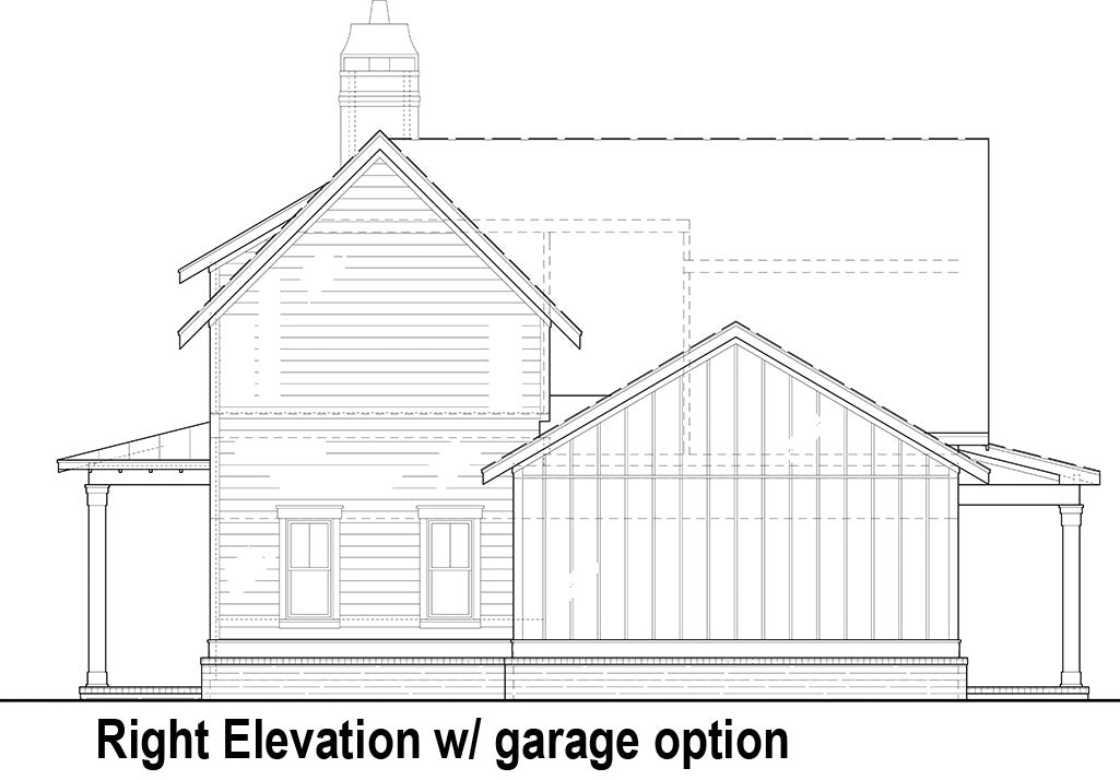 Hillstreet Farm House Plan - Elevation Right