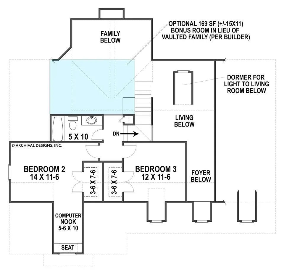 Holly Cottage House Plan - Archival Designs House Plans, floor plan