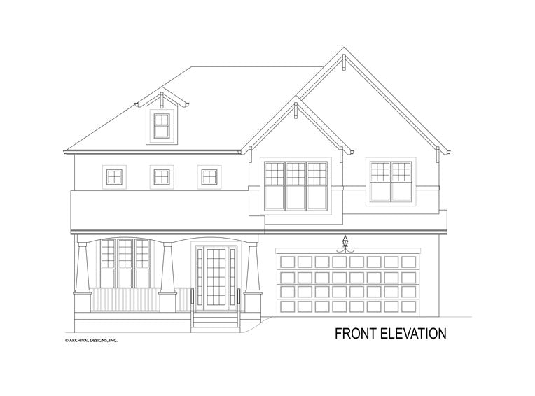 Hollybrook House Plan-Elevation Front