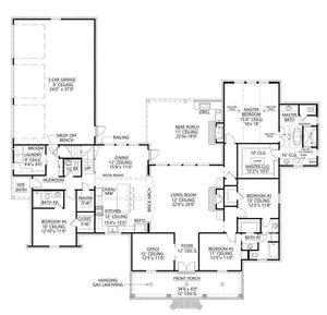 jasmine house plan - archival designs house plans, floor plan