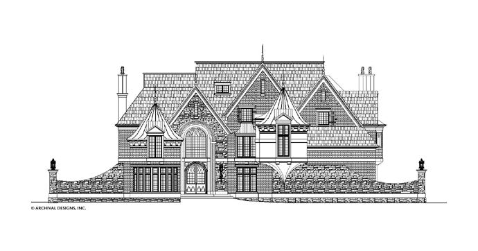 Kedleston House Plan - Elevation Front