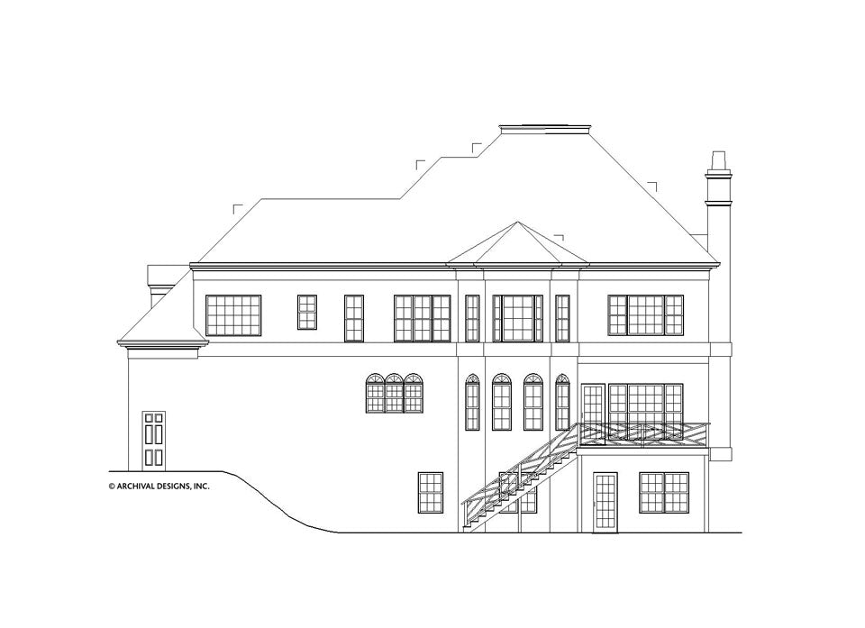 Kelham Hall House Plan Rear elevation