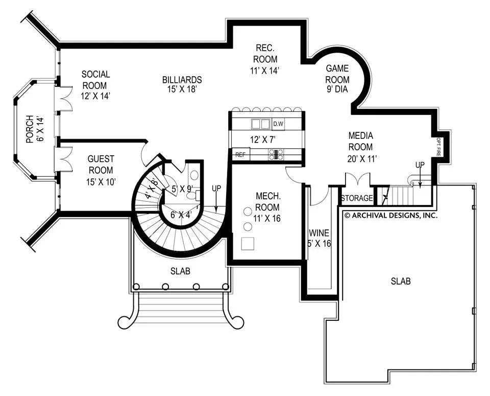 Kildare Castle House Plan - Archival Designs House Plans, floor plan