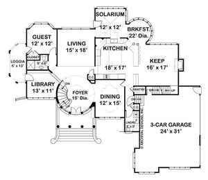 kildare place house plan - archival designs house plans, floor plan