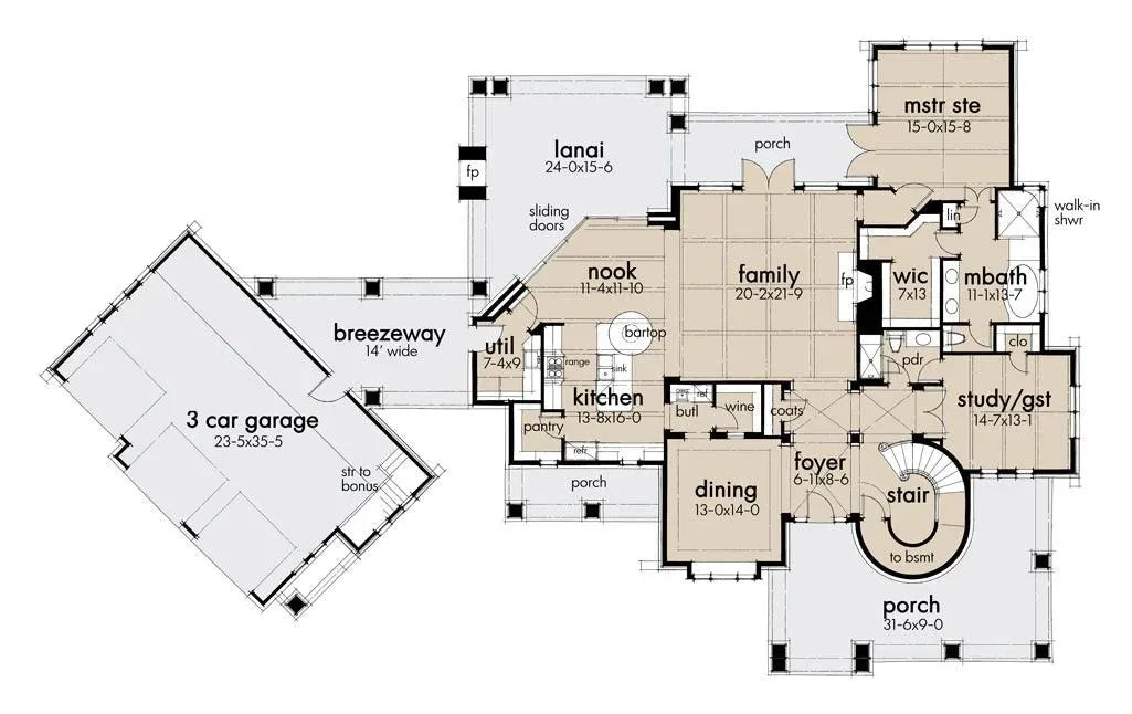 L'Bella Liza House Plan - Archival Designs House Plans, floor plan